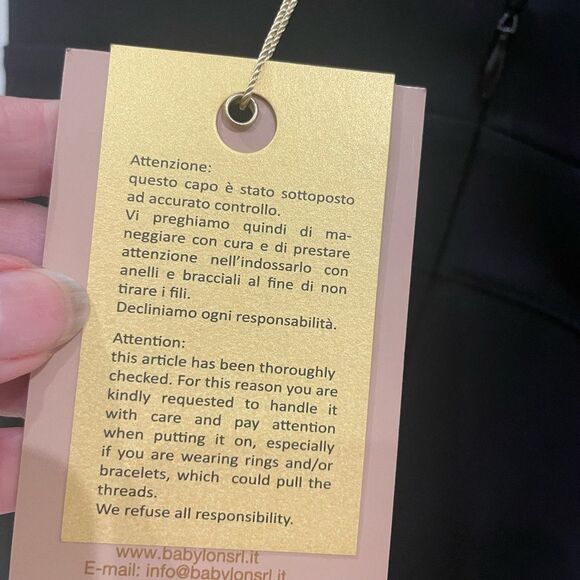 babylon Collection ITALIA/Size 46/Black/NWT - Picture 5 of 9